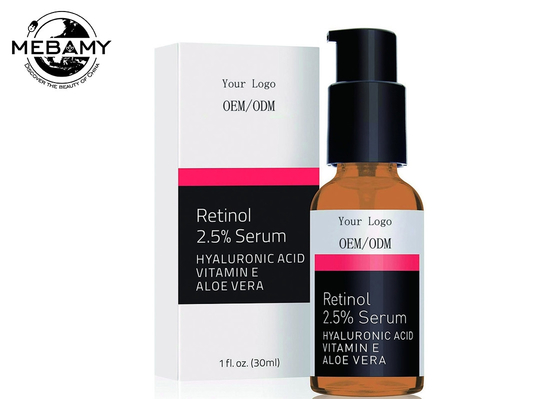 Retinol Face Serum 2,5% dengan Hyaluronic Acid, Aloe Vera, Vitamin E - Meningkatkan Produksi Kolagen