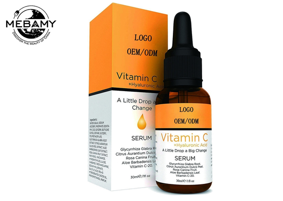 Serum Vitamin C Organik Untuk Wajah Dengan Asam Hyaluronic Menghilangkan Garis-garis Halus &amp;amp; Bintik-bintik Gelap