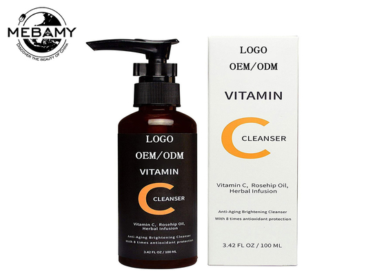 Natural Anti Aging / Anti Blemish Face Wash Dengan Vitamin C Susu Warna Putih